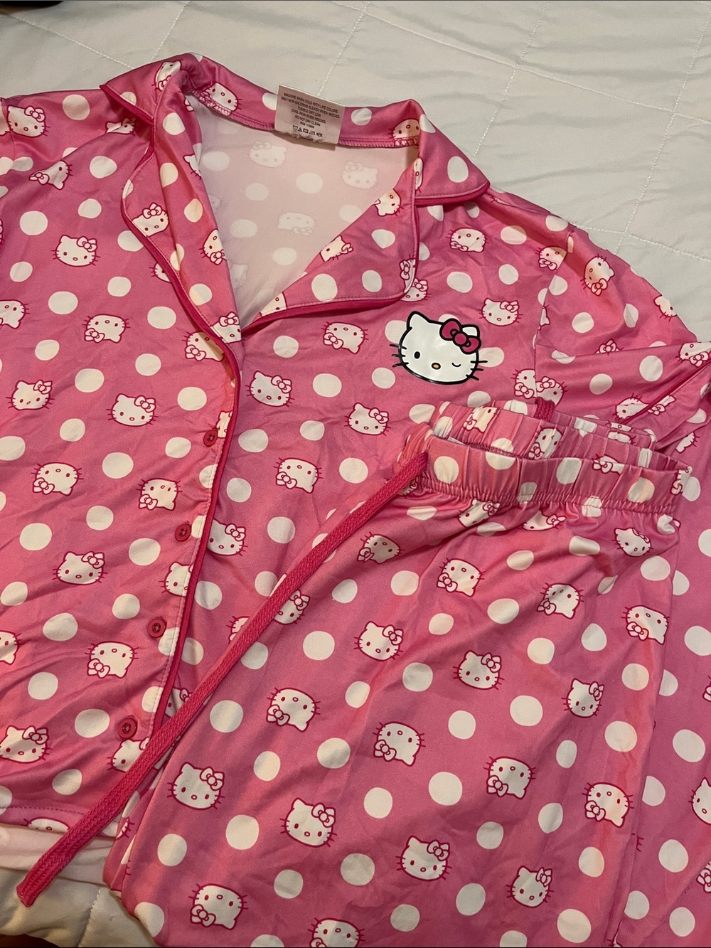 Hello Kitty Pink Polka Dot womens Pajama Set medium